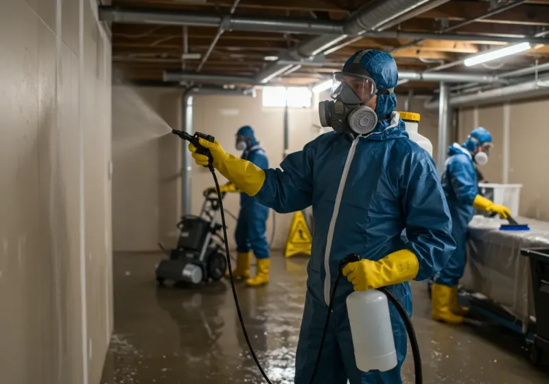 Basement Sanitization and Antimicrobial Treatment process in Zebulon, NC